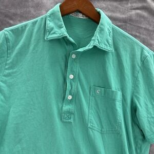 Criquet Polo Shirt Mens M Slim Fit Green Golf Cotton